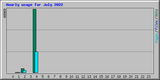 Hourly usage for July 2022